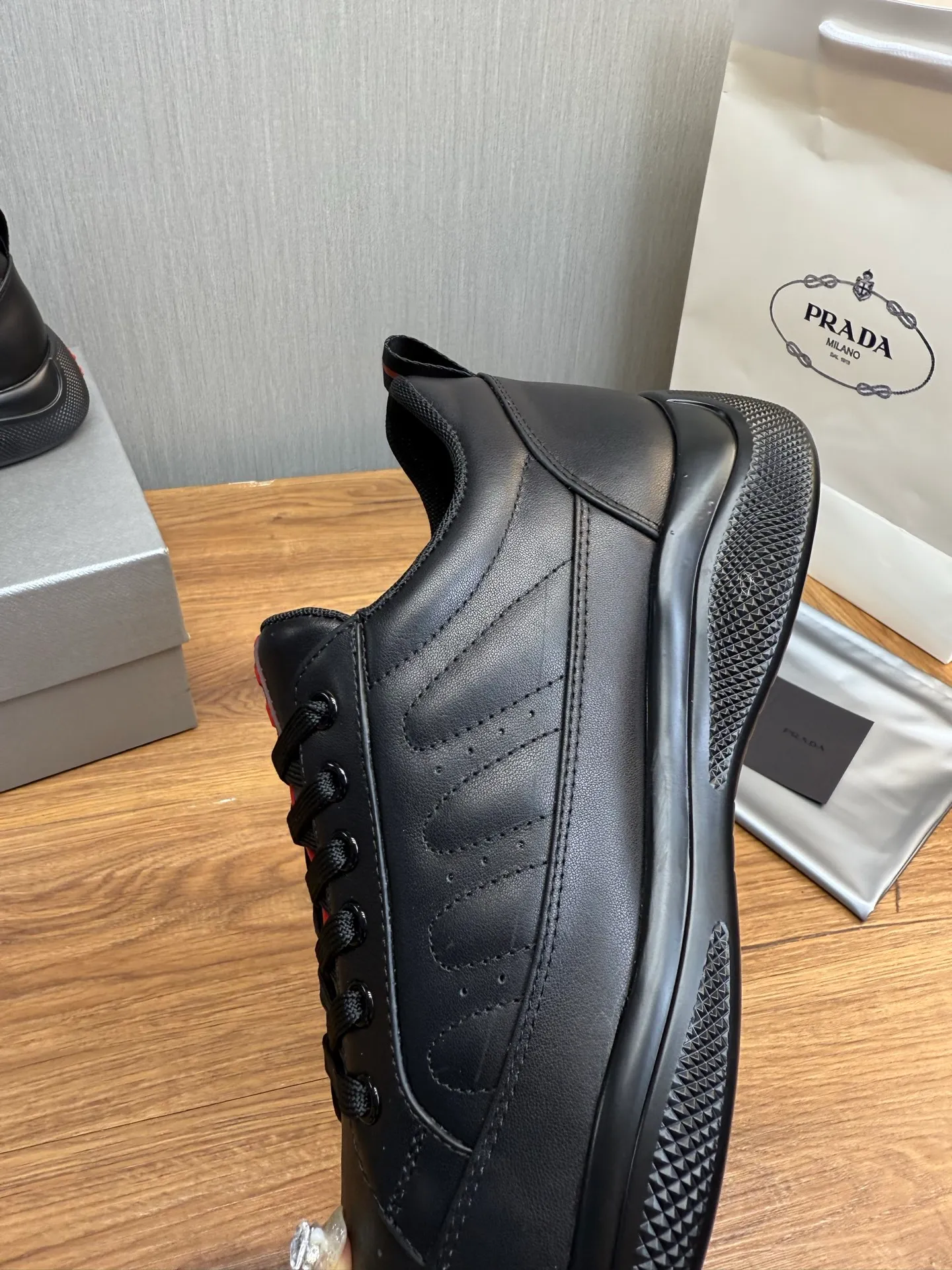 Men's shoes 580💰 [PRADA] Men's shoes are popular in the counter, official website synchronization, 1 high-quality shipment ✔️Original cowhide + cowhide lining, 1🆚1 replica, original sole, 38-45 (45 customized, non-refundable)